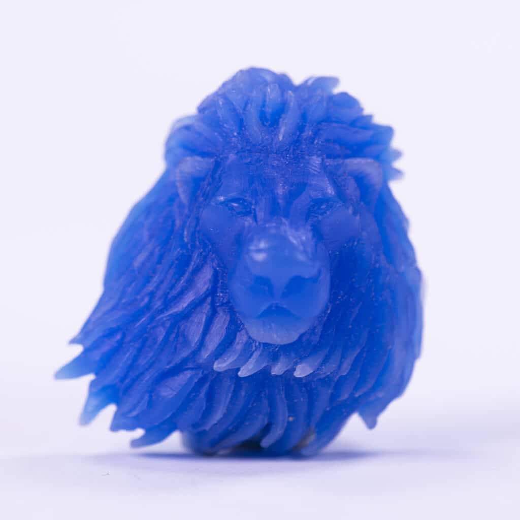 Wax-carved lion